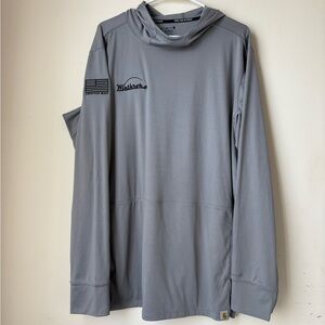 Carhartt Force Sun Defender American Made Patch Hooded T-Shirt XL Gray